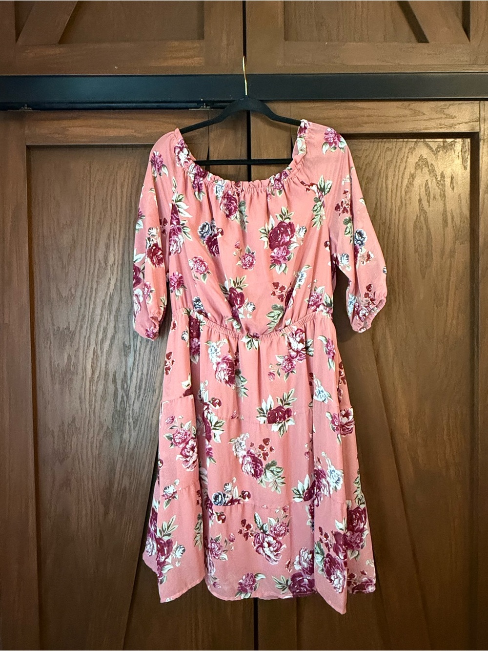 Lane Bryant Floral Off the Shoulder Dress Sz 14 EUC